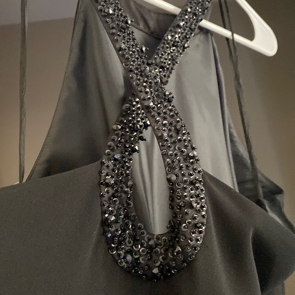 Take me home for the holidays. Beautiful black gown size 16 SMOKE FREE HOME